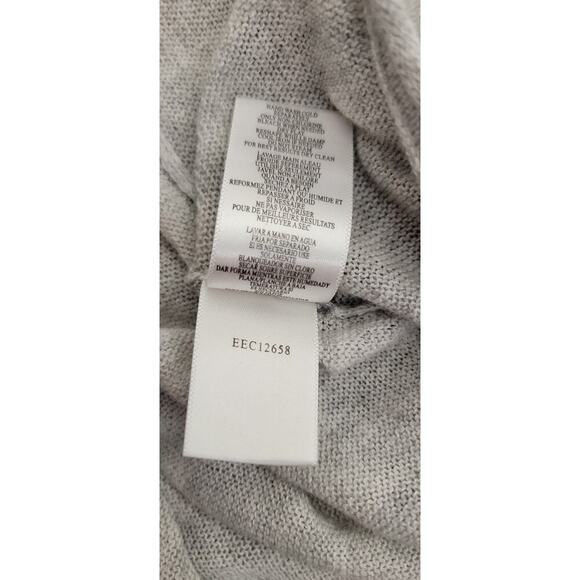 BCBG MaxAzria Cotton Cashmere Knit Tshirt Sz Small Gray Delicate Short Sleeves - Picture 9 of 9